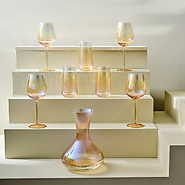 Karaca Leona 25 Parça 12 Kişilik Bardak Su Seti Gri