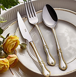 Hira Safir Gold 84 Parça Çatal Kaşık Bıçak Takımı