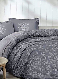 Özdilek Tek Kişilik Ranforce Nevresim Takımı Antico Antrasit