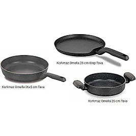 Korkmaz Ornella Krep Tavası 26 cm Tava Sahan Seti