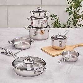 Karaca Ada 12 Parça Indüksiyon Tabanlı Çelik Çeyiz Tencere Seti V2