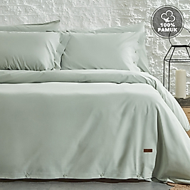 Yataş Bedding Plain Çift Kişilik Ranforce Yıkamalı Nevresim Takımı - Adaçayı