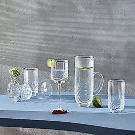 Karaca Gleam Platin 25 Parça 12 Kişilik Bardak Seti