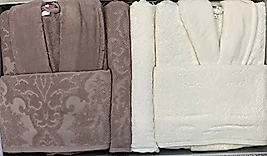 Özdilek Curve Aile Bornoz Seti- Krem Bej