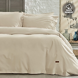 Yataş Bedding Plain Çift Kişilik Ranforce Yıkamalı Nevresim Takımı - Bej