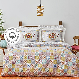 Karaca Home Lumina Sarı %100 Pamuk Çift Kişilik Nevresim Takımı