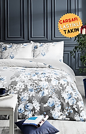 Özdilek Lupita Çift Kişilik Lastikli Çarşaflı Nevresim Takımı