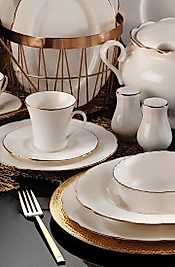Kütahya Porselen Bone Olympos 54 Parça 12 Kişilik Yemek Takımı
