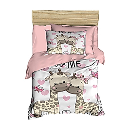 Mira Home Yenidoğan Kız Bebek Nevresim Takımı 3D Pamuklu Zürafa