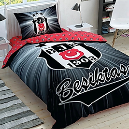 Taç Lisanslı Genç Beşiktaş Glow Tek Kişilik Nevresim Takımı