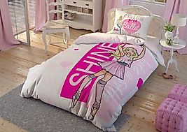 Taç Tek Kişilik Lisansli Nevresim Takımı-Barbie Ballet