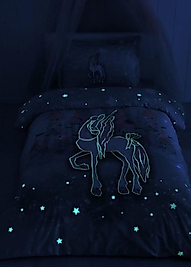 Özdilek Unicorn Dream Fosforlu Tek Kişilik Nevresim Takımı Mavi