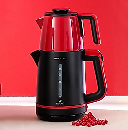 Karaca Berry Tea XL 2in1 Çelik Demlikli Çay Makinesi ve Kettle Cranberry