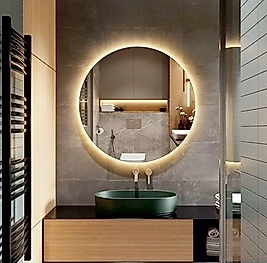 Global Led Mirror 60 cm Yuvarlak Ledli Ayna Banyo Aynası Dekoratif Ayna Boy Ayna Salon Duvar Ayna