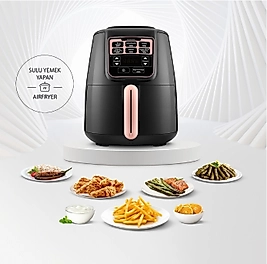 Karaca Air Pro Cook XL 2 in 1 Konuşan Airfryer Rosegold 4 Kişilik