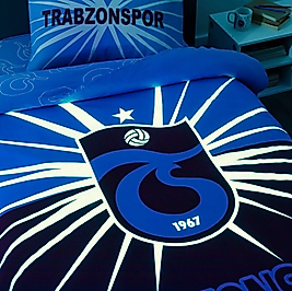 Taç Lisanslı Trabzonspor Light Glow Tek Kişilik Pamuk Nevresim Takımı