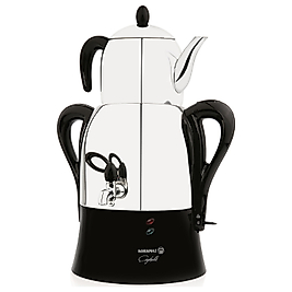 Korkmaz A341-04 Çaykolik Semaver Çay Makinesi - Siyah - 3 lt