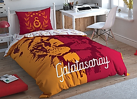 Taç Galatasaray Aslan Logo Tek Kişilik Lisanslı Nevresim Takımı