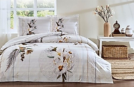 Özdilek Lirio Çift Kişilik Lastikli Fitted Çarşaf Nevresim Takımı