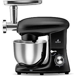Karaca Multichef Stand Mikser Shiny Black Mutfak Şefi 1900W 5,5 Lt (Kıyma Çekme sucuk-Sosisiçli Köfte Aparatlı)
