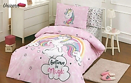 Özdilek Unicorn Pembe Tek Kişilik Nevresim Takı