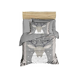 Mira Home Yenidoğan Kız  Erkek Unisex Bebek Nevresim Takımı %100 Pamuklu Geyik