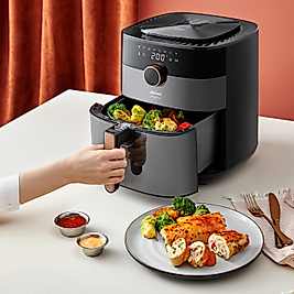 Arzum Xl 6l Hazne Kapasiteli Premium Airfryer Sıcak Hava Fritözü, 8 Otomatik Pişirme Programı, Zaman Ayarlı, 4 Yıl Garantili