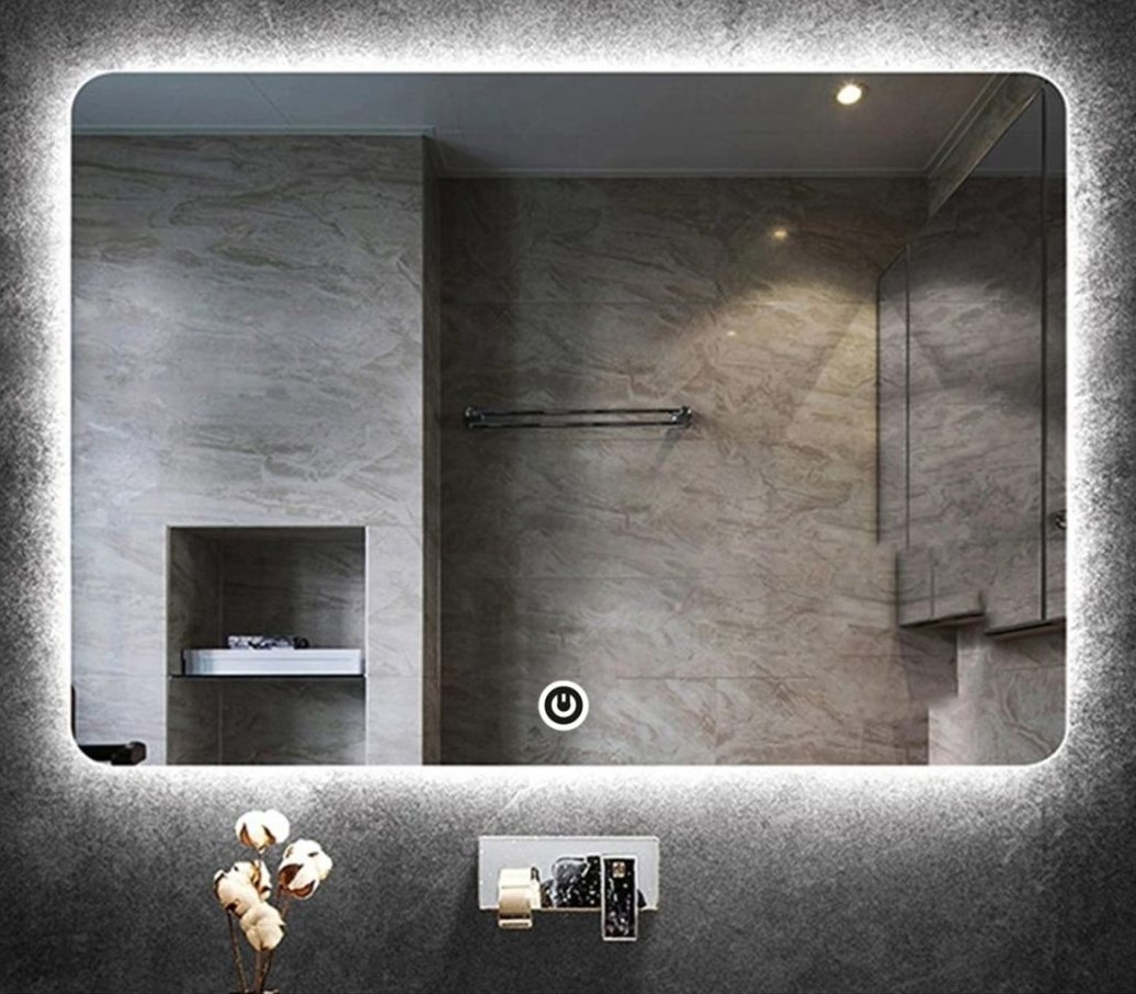 DNR 70x110 Cm Dokunmatik Beyaz Ledli Dikdörtgen