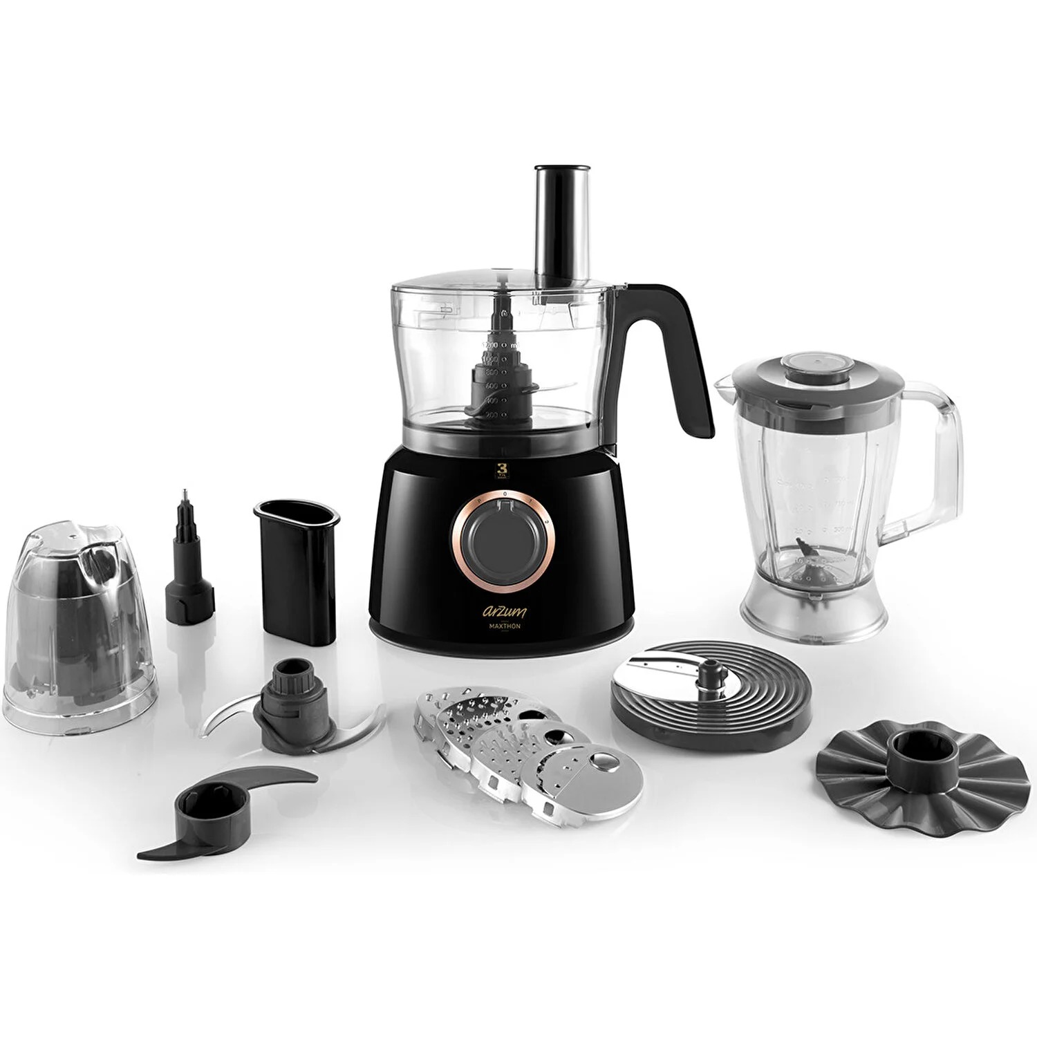 Arzum Maxthon 1,2 Litre 1000W Dikey Mutfak Robotu