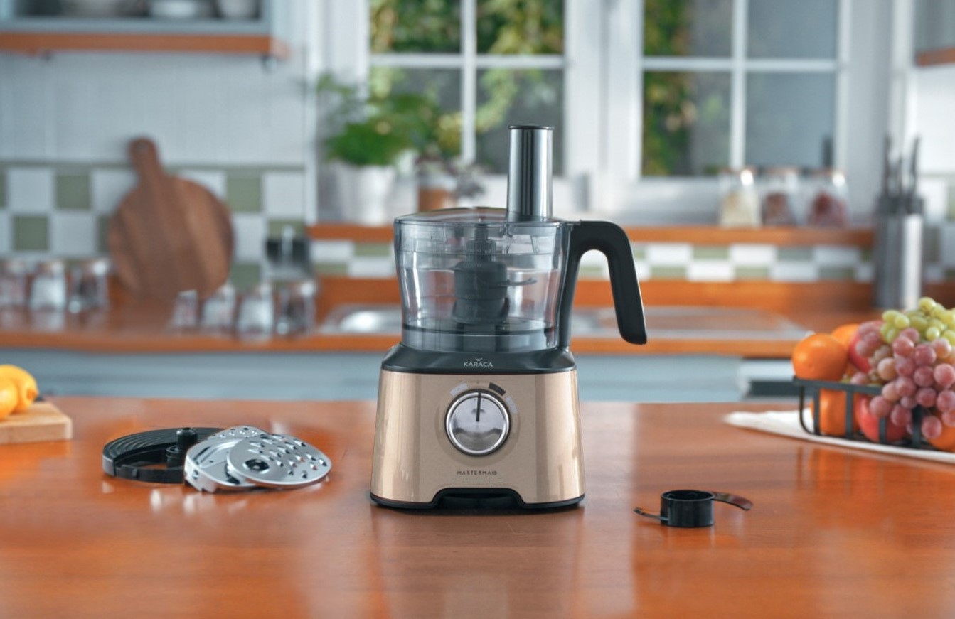 Karaca Mastermaid Power Essential Iconic Beige Mutfak Robotu, Blender Seti 2000 W