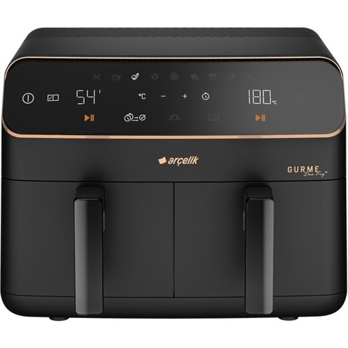 Arçelik Airfryer Xxxl 8.5 Lt 2400 W 9 Programlı Dijital Ekran Yağsız Sıcak Hava Fritözü Çıkarılabilir Hazne, Rosegold