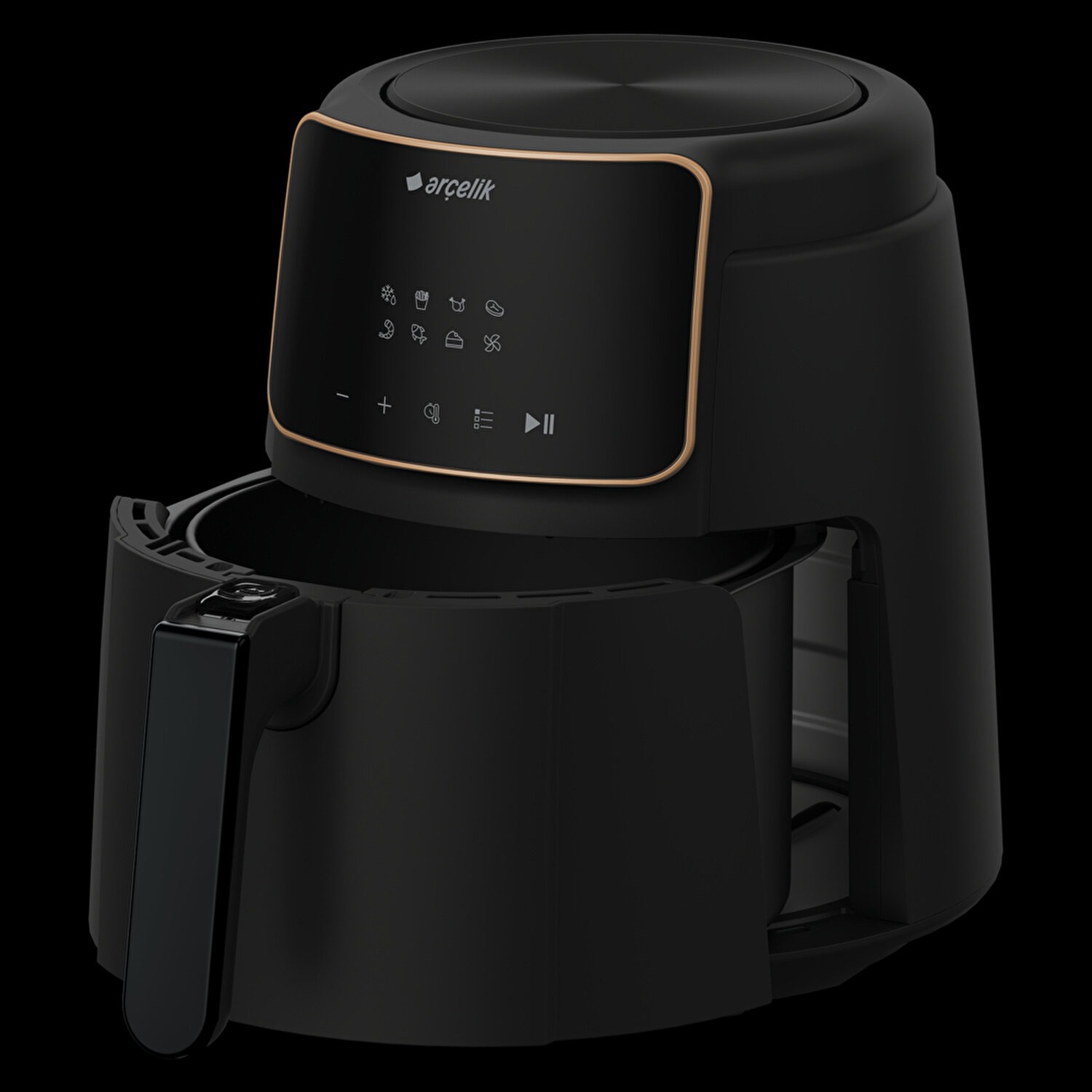Arçelik Airfryer L, 3.9 Lt 1500 W 8 Programlı Yağsız Sıcak Hava Fritözü, Siyah