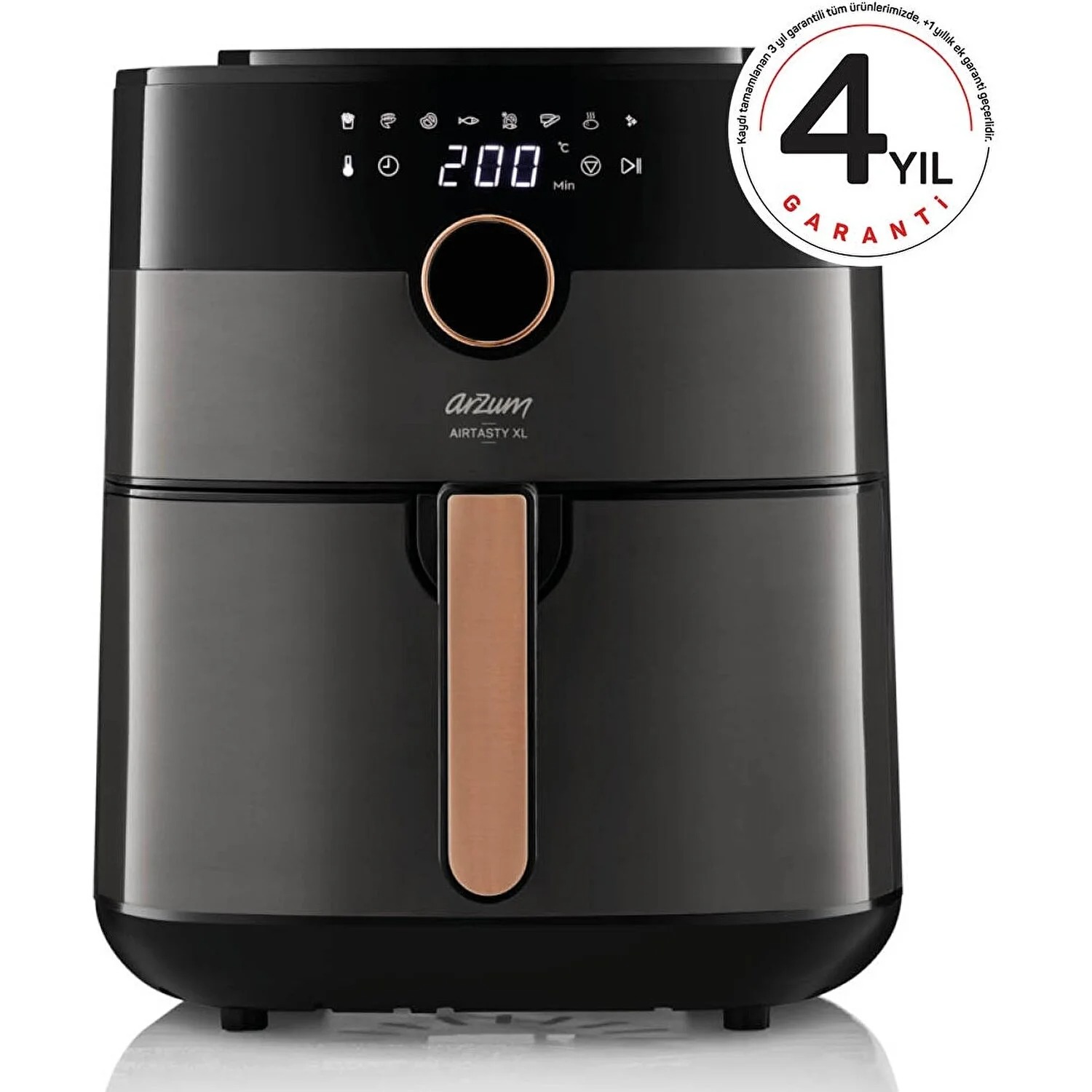 Arzum Airtasty 6 litre  Airfryer Sıcak Hava Fritözü - Bakır  4 YIL GARANTİLİ