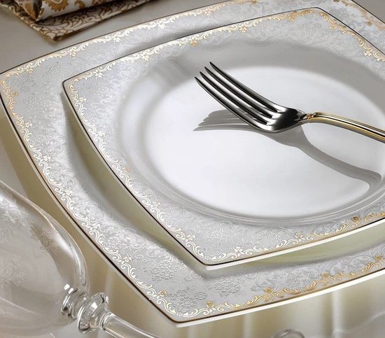 Aryıldız Bone Square Porselen 60 Parça Yemek Takımı 31019