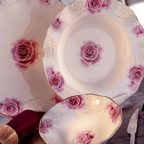 AR 30078 Aryıldız Prestige Bone Porselen 83 Parça Yemek Takımı