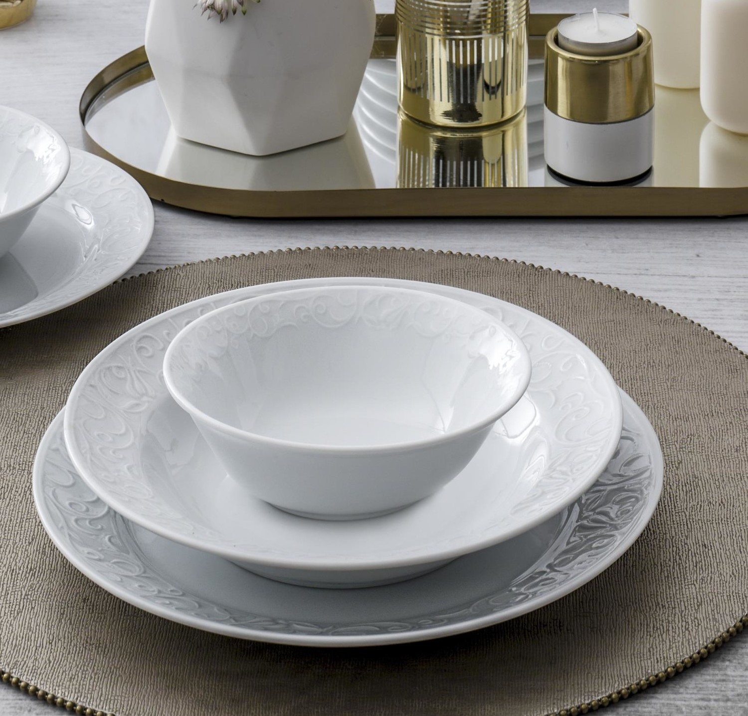 Güral 18 Parça Bahar Dalı Yemek Seti