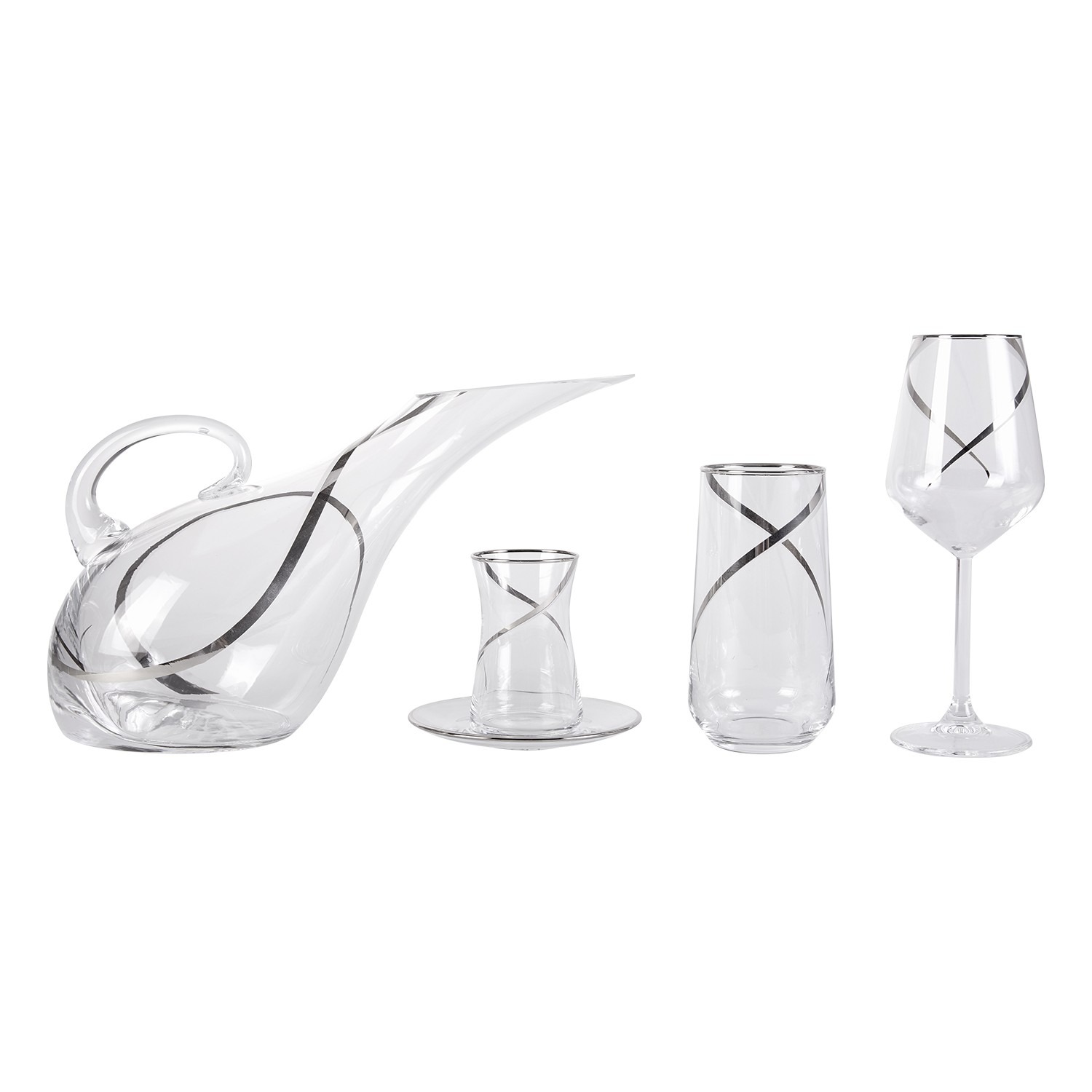 Karaca 49 Parça Bardak Seti Platino