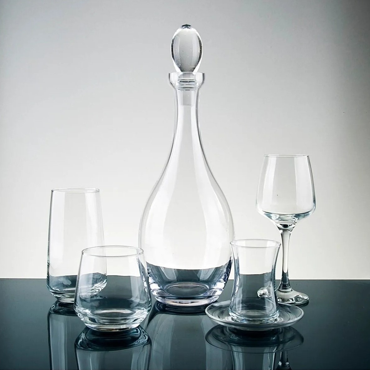 Lav Lal Çeyiz Seti 61 Parça 12 Kişilik Su Bardak Takımı (Bulaşık Makinesi Yıkama Garantili)