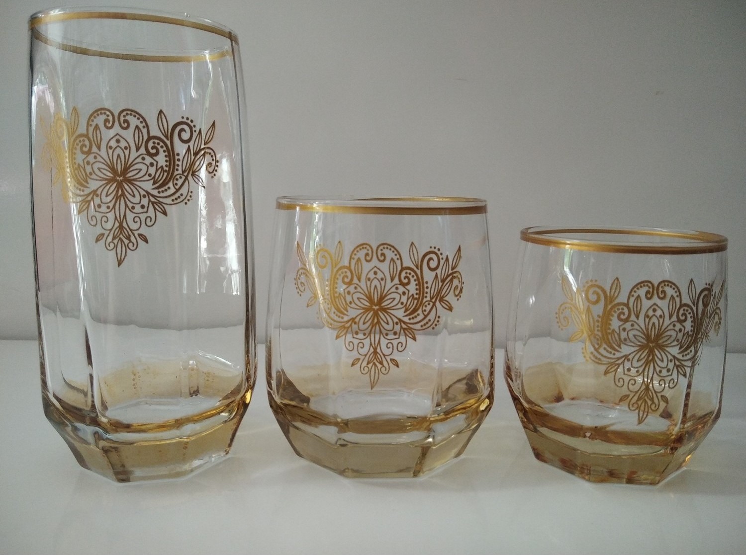 Lav 18 Parça Su Bardak Takımı(Yaldızlı-Lüsterli-Dekorlu)