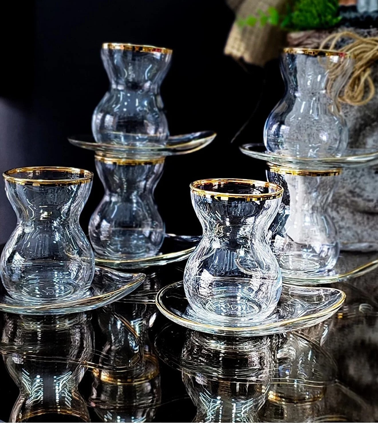 Paşabahçe Tombik Gerçek Yaldızlı(Gerçek Altın Tonu)