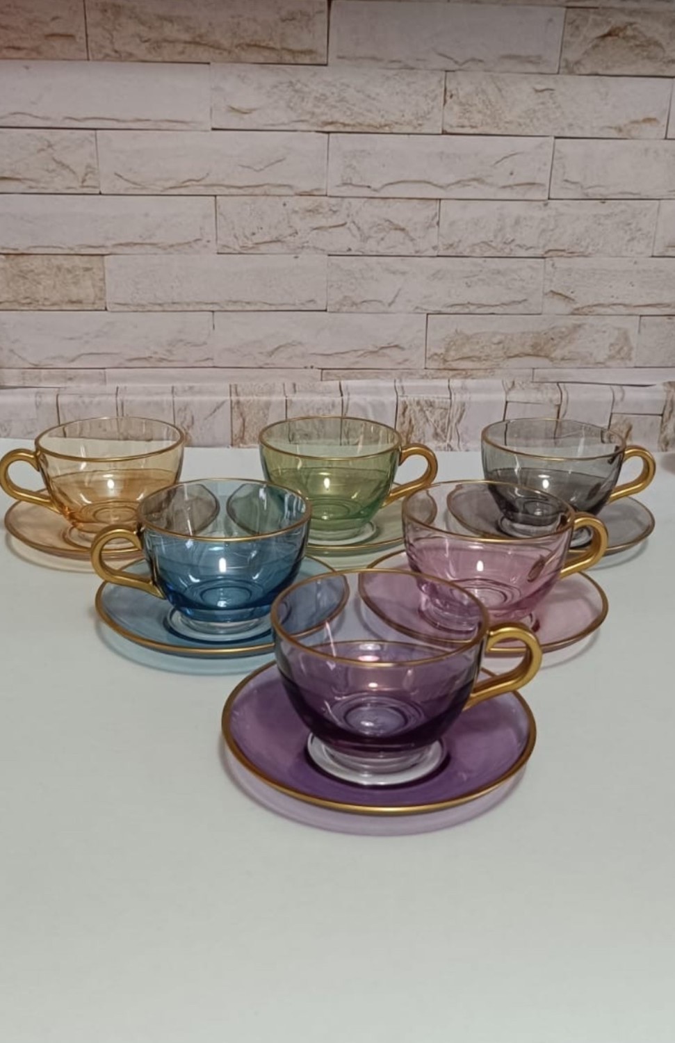 Paşabahçe 12 Parça Fincan Takımı Renkli