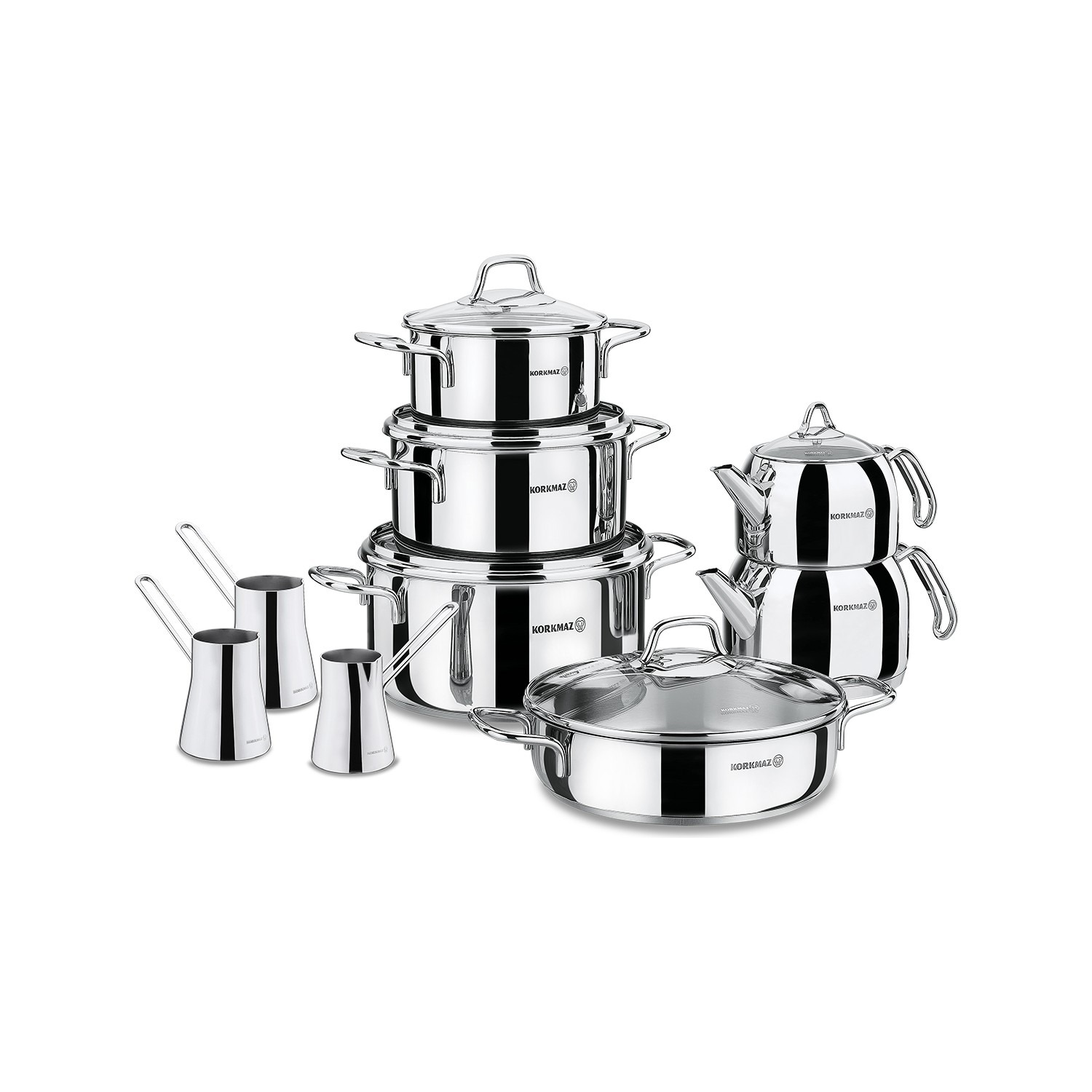 Korkmaz Perla 14 Parça Çelik Çeyiz Seti