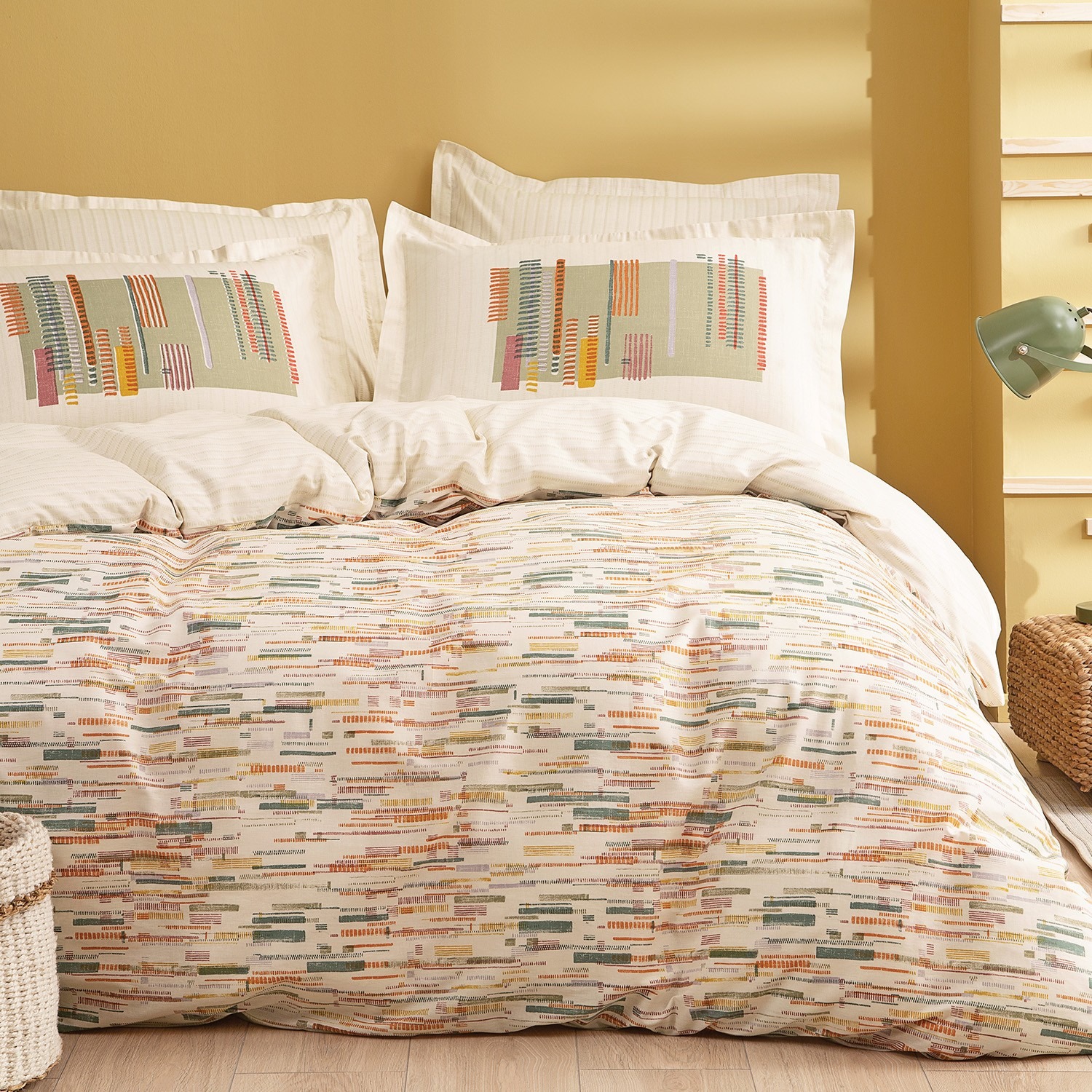 Yataş Bedding Lineis Çift Kişilik Ranforce Nevresim Takımı - Bej