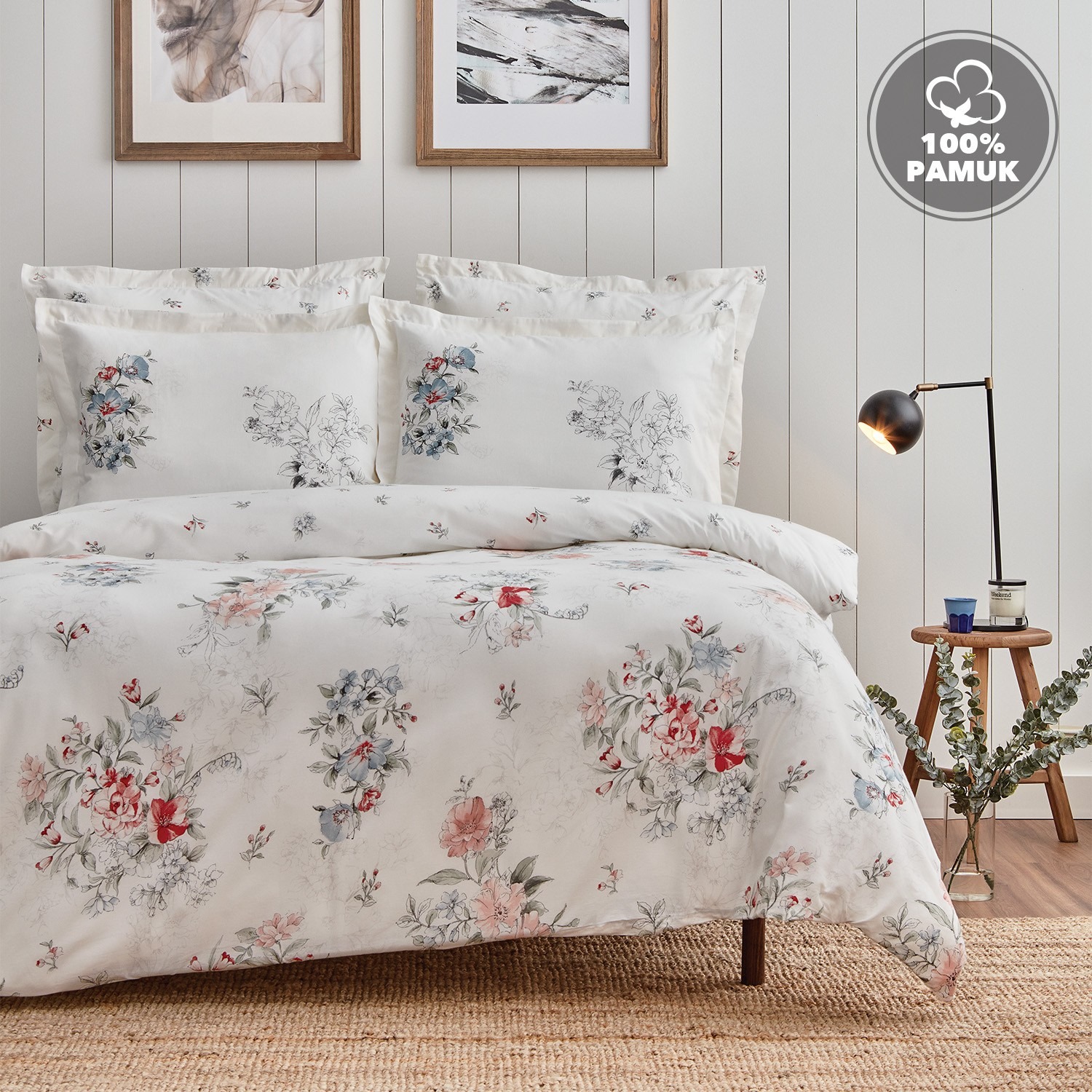 Yataş Bedding Belisima Çift Kişilik Ranforce Nevresim Seti - Mavi