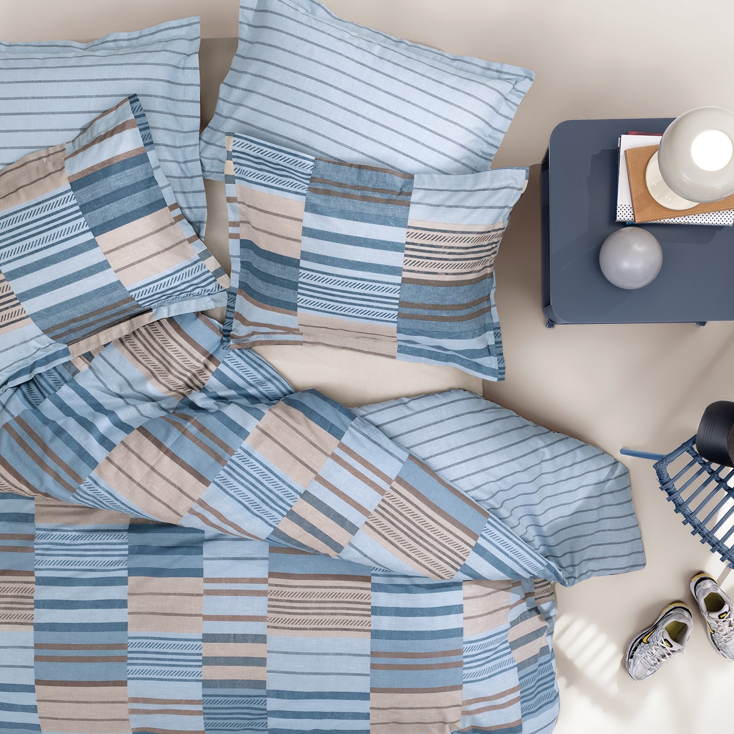 Yataş Avril Çift Kişilik Ranforce Nevresim Takımı - Mavi