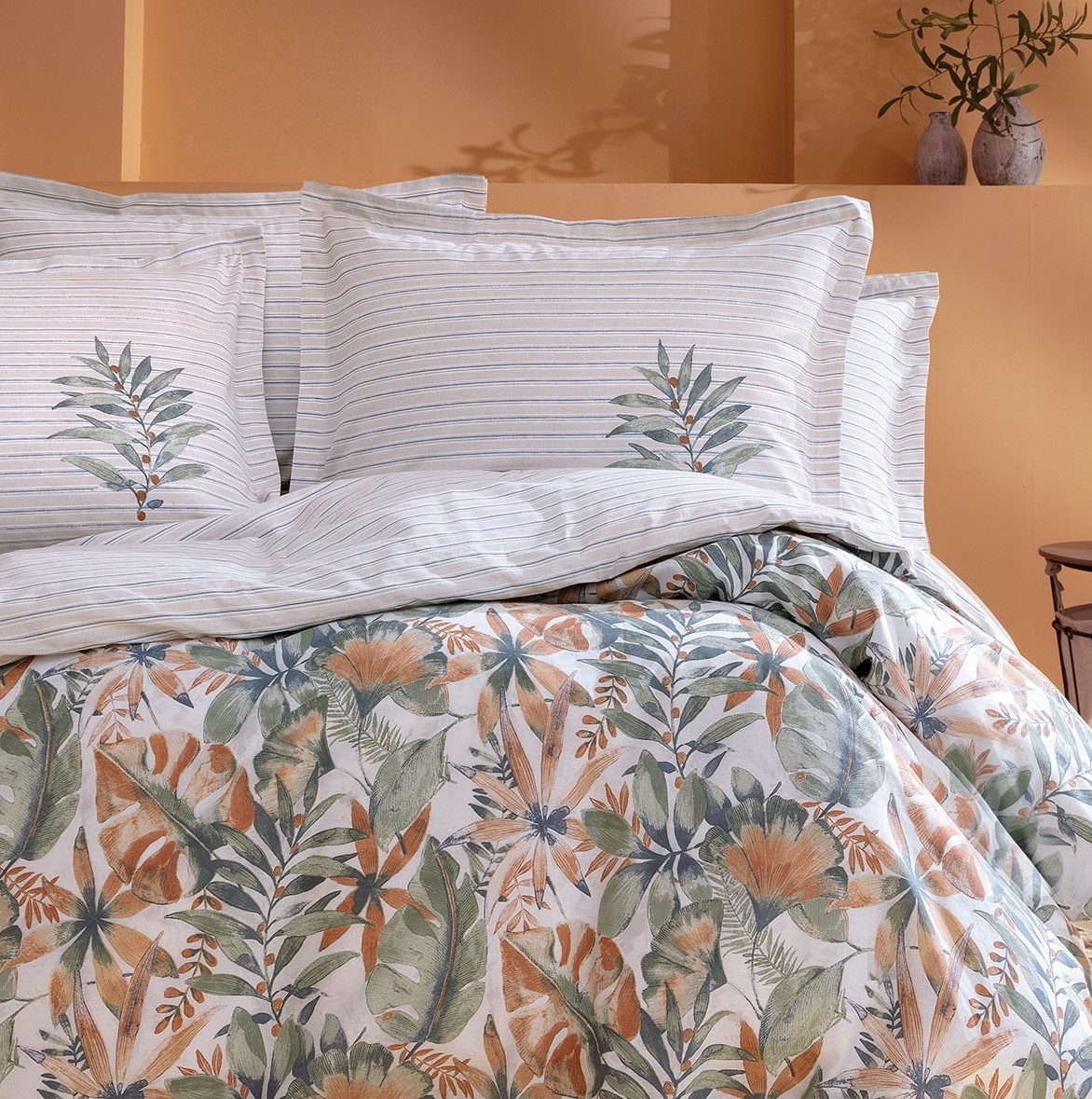 Yataş Amy Çift Kişilik Ranforce Nevresim Takımı - Turuncu