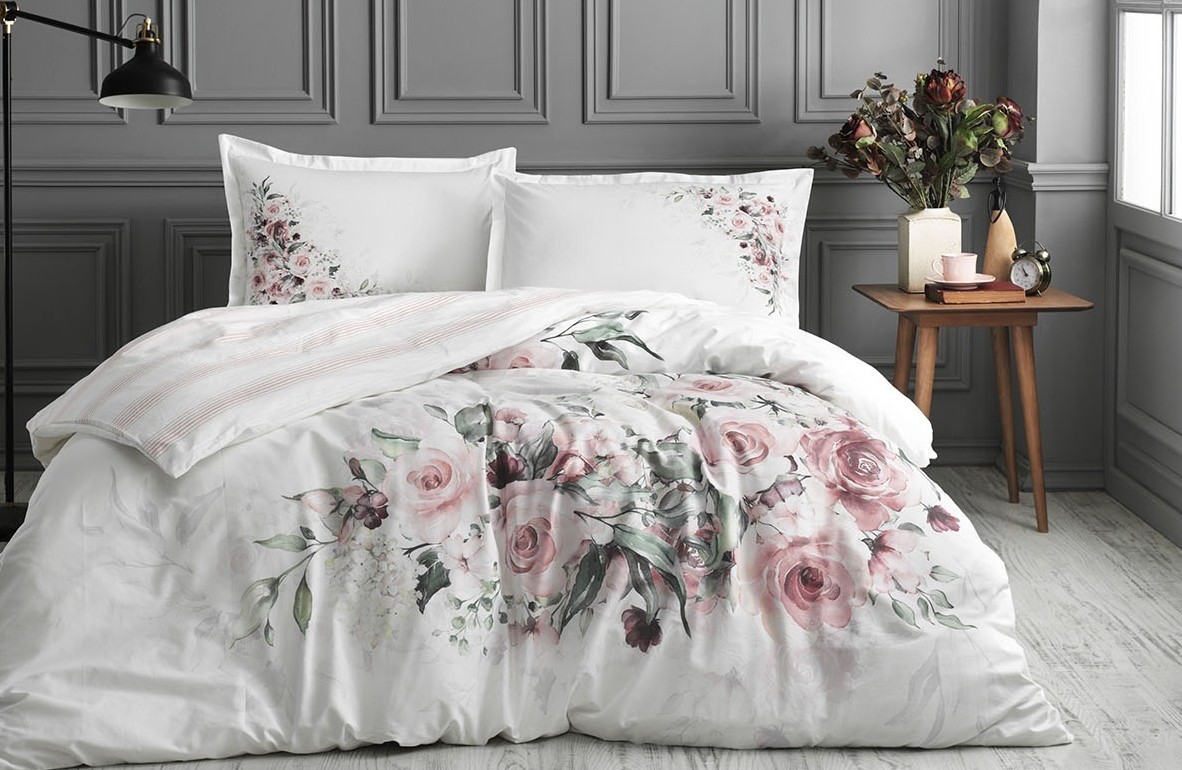 Özdilek Marco Rosa Çift Kişilik Nevresim Takımı Beyaz