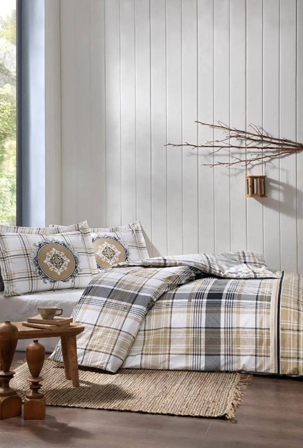 Özdilek Ocre Nevresim Takımı Çift Kişilik Bej