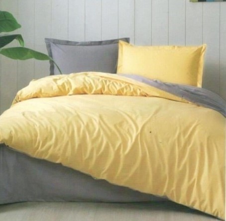 Özdilek Nevresim Tkm. Ranforce Hardal-Antrazit Colormix Düz Çift K.