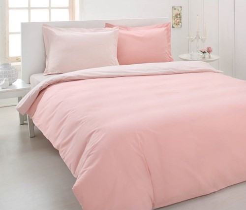 Özdi̇Lek Tek Kişilik Ranforce Nevresim Takımı-Colourmix Pudra Somon